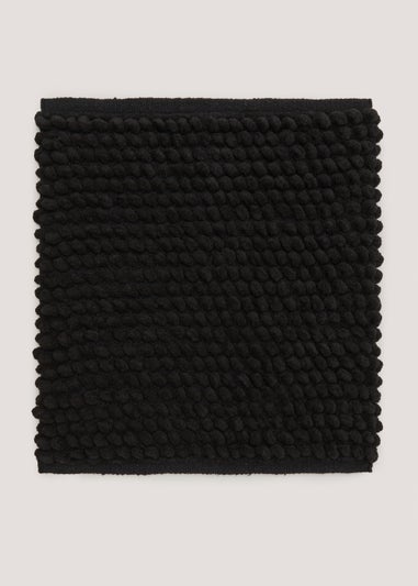 Black Chunky Bobble Shower Mat (50cm x 50cm)