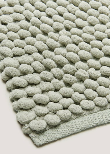 Sage Chunky Bobble Shower Mat (50cm x 50cm)