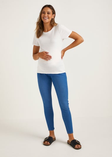 Maternity Rosie Bright Blue Under The Bump Jeggings