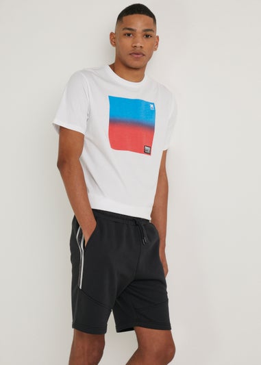 US Athletic Black Tape Jogger Shorts