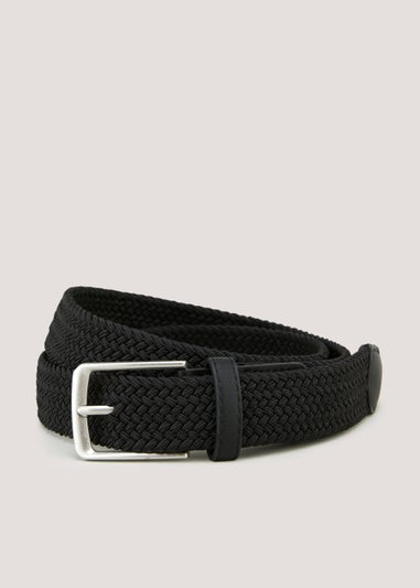 Black Woven Stretch Belt