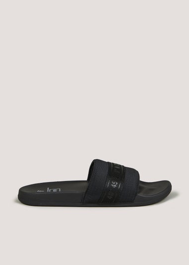 US Athletic Black Sliders