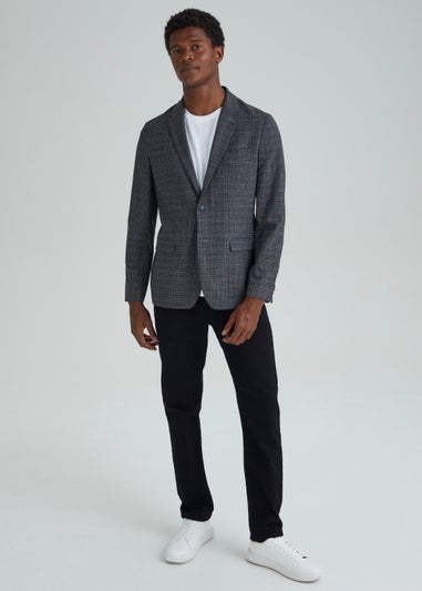 Taylor & Wright Wilson Navy Check Suit Jacket