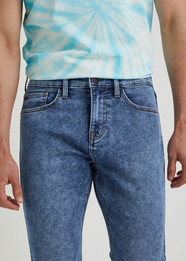 Mid Wash Ultra Comfort Skinny Fit Jeans