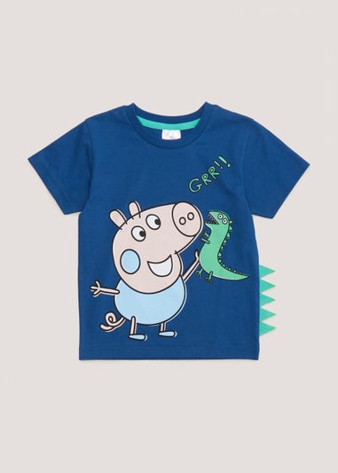 Boys Navy George Pig Spike T-Shirt (9mths-5yrs)