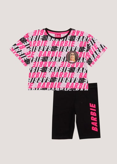 Kids Barbie Sports T-Shirt & Cycling Shorts Set (5-11yrs)