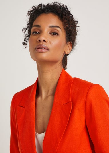 Et Vous Orange Linen Blend Co-Ord Blazer