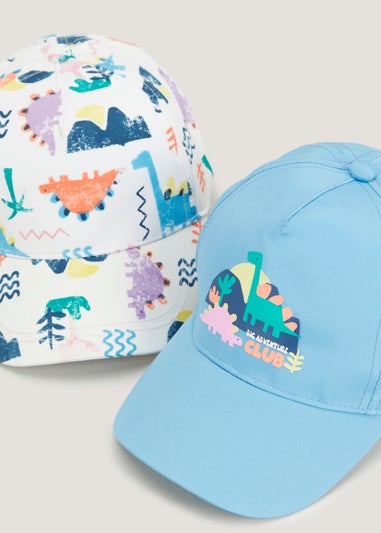 Mothercare Dinosaur Caps - 2 Pack