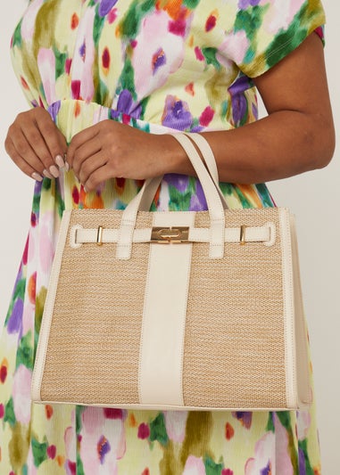 Natural Raffia Tote Bag Matalan