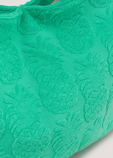 Green Pineapple Towelling Bag