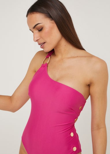 Et Vous Pink One Shoulder Swimsuit