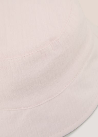 Girls Pink Linen Bucket Sun Hat (3-6yrs)