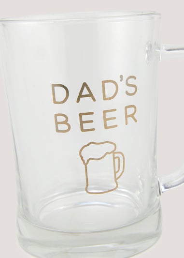 Dad Beer Glass (14cm x 9.5cm x 18.2cm)