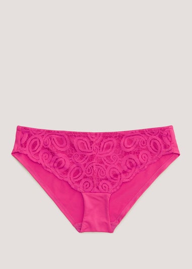 Pink Lace Brazilian Knickers