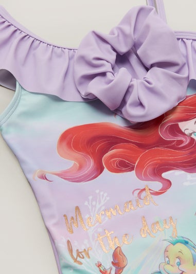 Girls Purple Ariel Swimming Costume & Scrunchie Set (18mths-9yrs)
