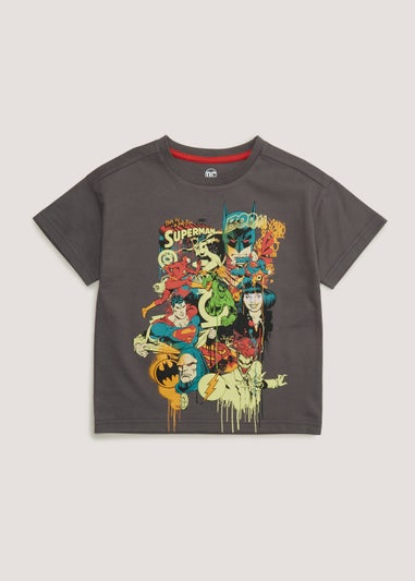 Kids Grey DC Comics T-Shirt (4-13yrs)