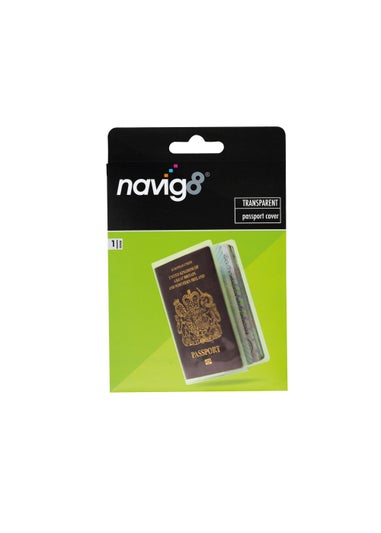 Navig8 Transparent Passport Cover (17cm x 11.5cm)