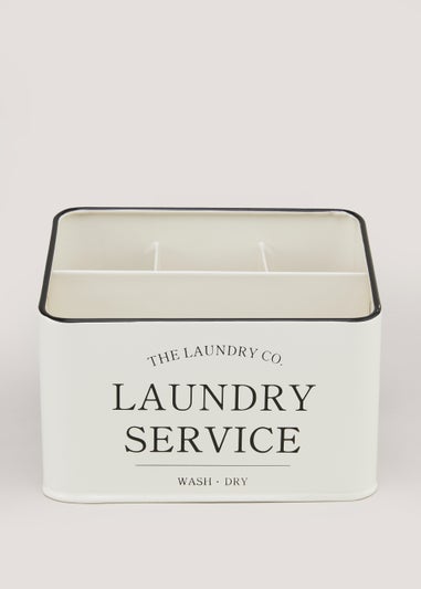 Cream The Laundry Co Wash Up Tin (12cm x 17cm x 12cm)