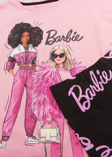 Kids Pink Barbie Slogan Pyjama Set (5-10yrs)