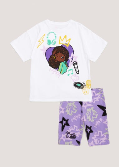 Girls Karma's World T-Shirt & Cycling Shorts Set (4-11yrs)