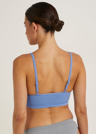 3 Pack Seam Free Triangle Ribbed Crop Tops