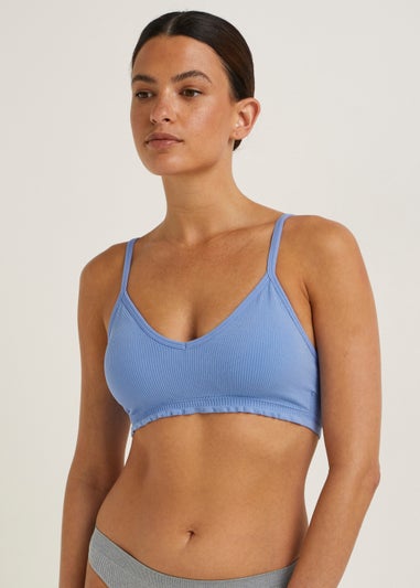 3 Pack Seam Free Triangle Ribbed Crop Tops