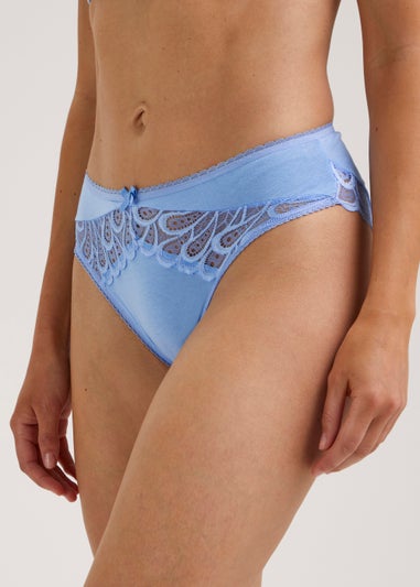 3 Pack Blue High Leg Knickers