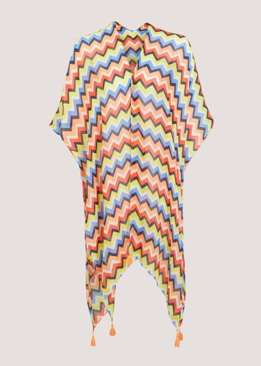 Multicoloured Zigzag Kimono