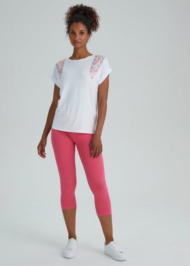 Pink Cropped Leggings