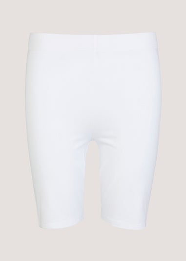 White Cycling Shorts