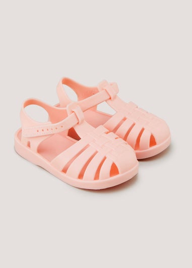 Girls Pink Matt Jelly Sandals (Younger 4-12)