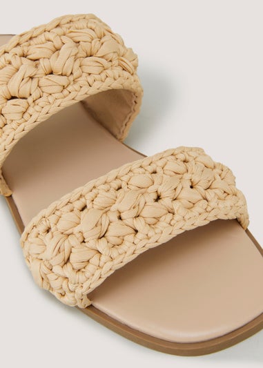 Beige Macrame Sandals