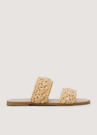 Beige Macrame Sandals