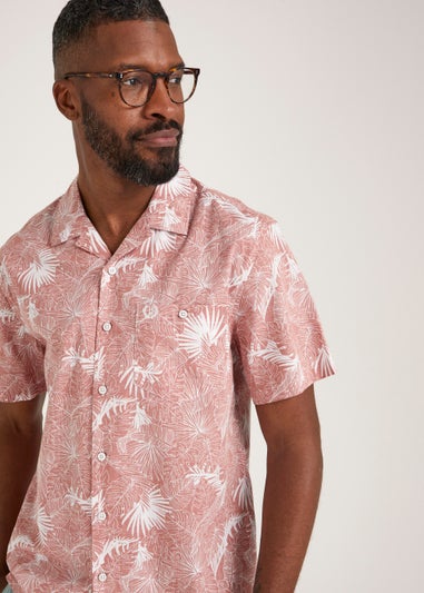 Lincoln Pink Floral Print Short Sleeve Shirt