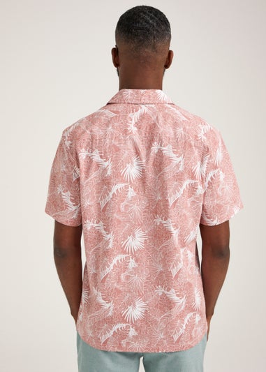 Lincoln Pink Floral Print Short Sleeve Shirt