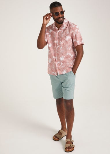 Lincoln Pink Floral Print Short Sleeve Shirt