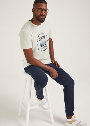 Lincoln Ecru Campervan Print T-Shirt