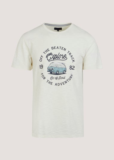 Lincoln Ecru Campervan Print T-Shirt