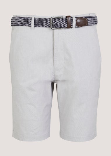 Lincoln Grey Belted Shorts