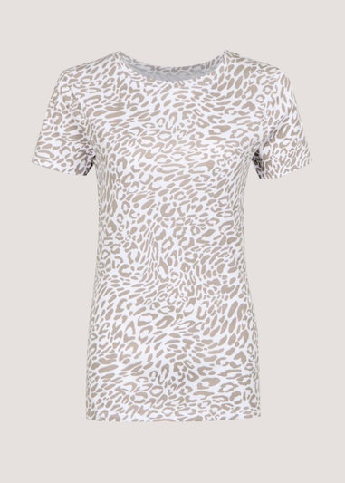 Cream Animal Print T-Shirt