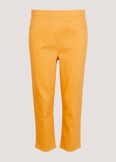 Rosie Orange Cropped Pull On Jeggings