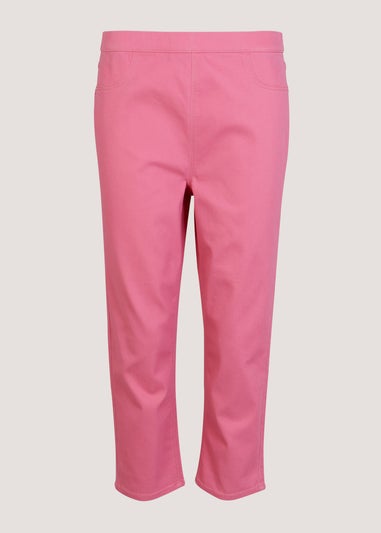 Rosie Pink Cropped Pull On Jeggings