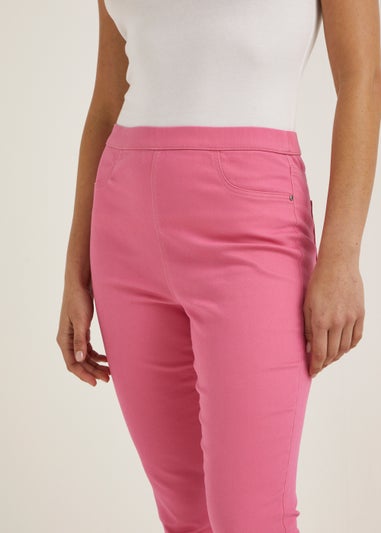 Rosie Pink Cropped Pull On Jeggings