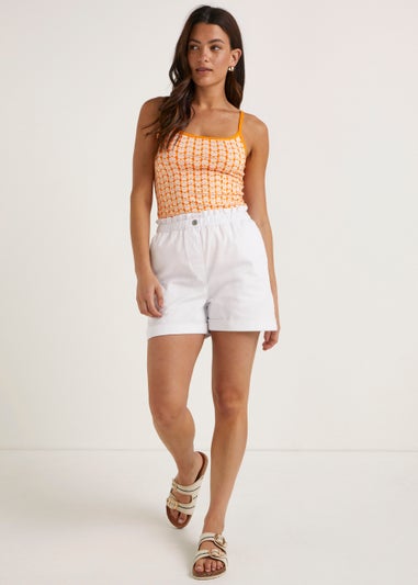 Orange Print Essential Cami Top