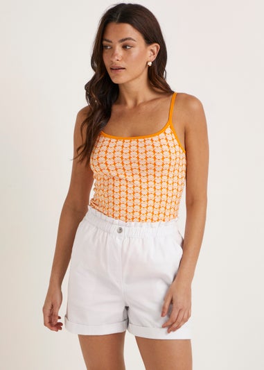 Orange Print Essential Cami Top