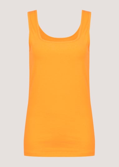 Orange Short Vest Top