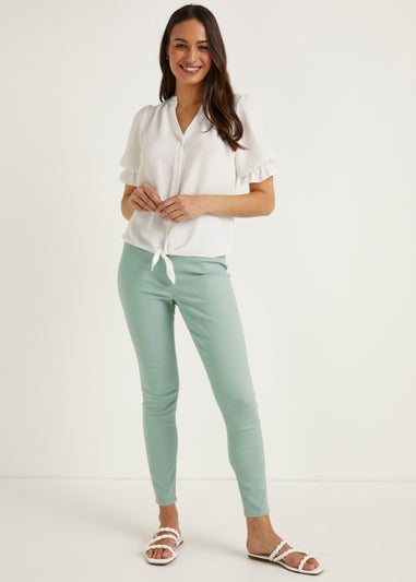 Rosie Mint Green Pull On Jeggings