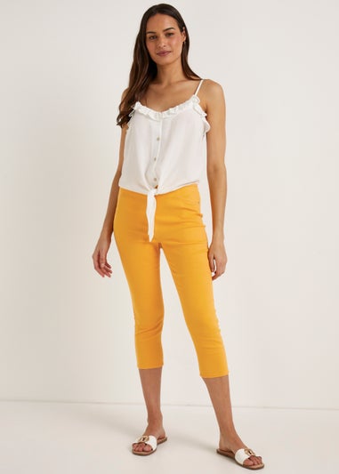 Papaya Petite Rosie Orange Cropped Pull On Jeggings