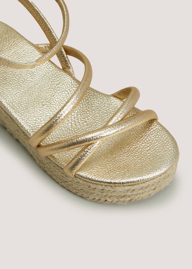 Gold Espadrille Sandals