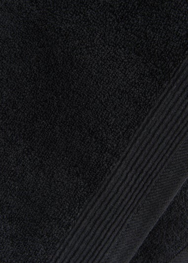 Black Low Twist 100% Cotton Towels